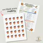 Squirrel Counters & Acorn Math Manipulatives