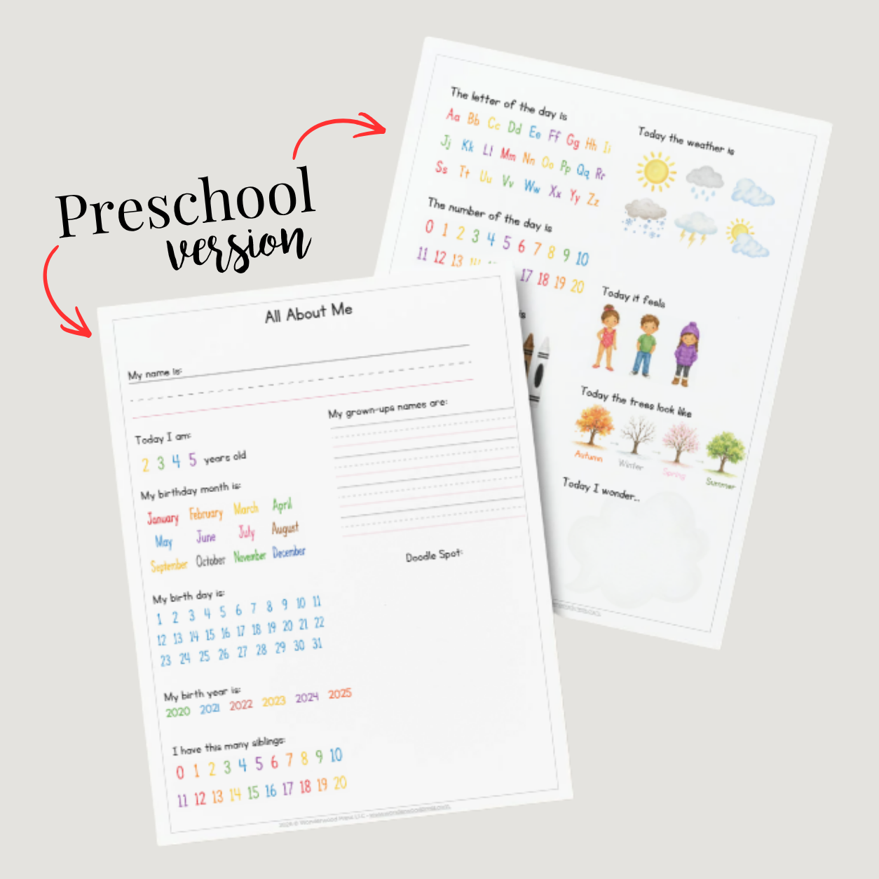 Morning Time Sheets - Bundle